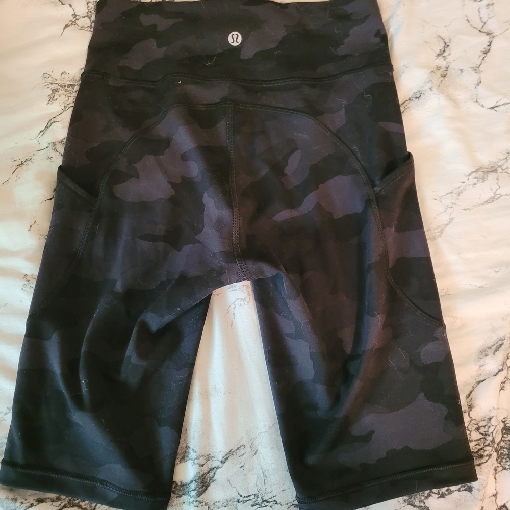 Lululemon Dark Camo Active Shorts